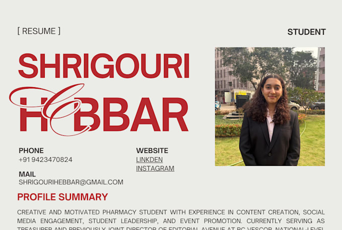 resume design, visual layout
